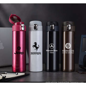 Customized Logo 500ml Flask vacuum Stainless Office Water Bottle